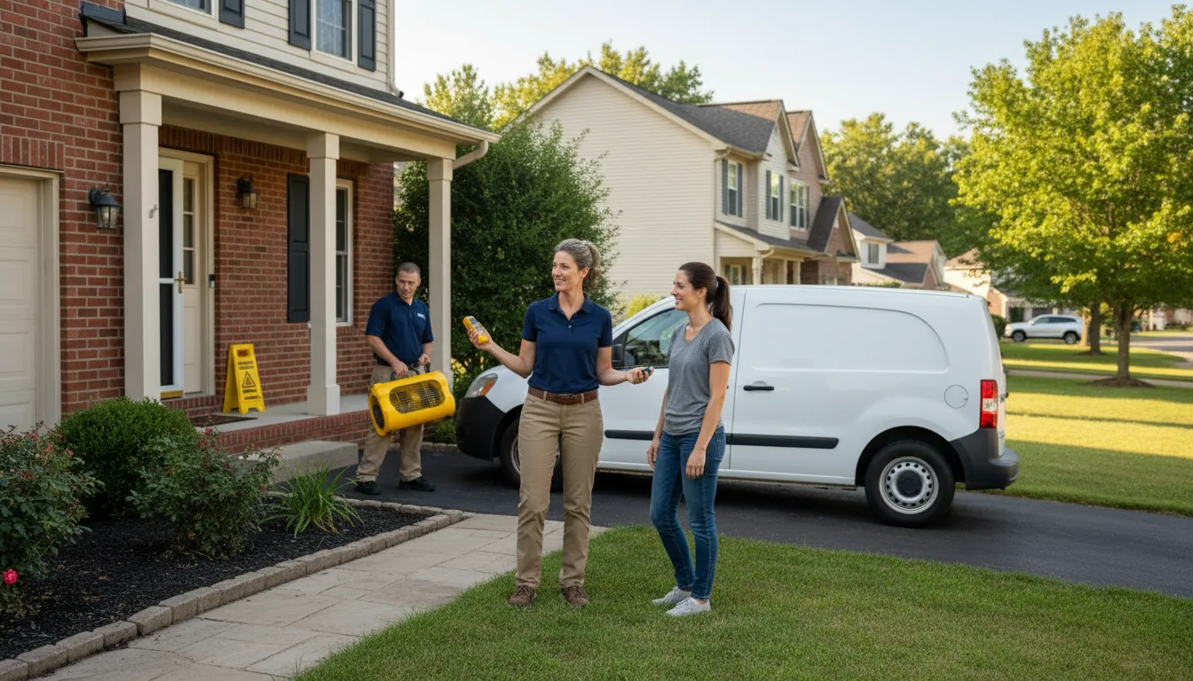 Residential water damage restoration in Sipesville, PA